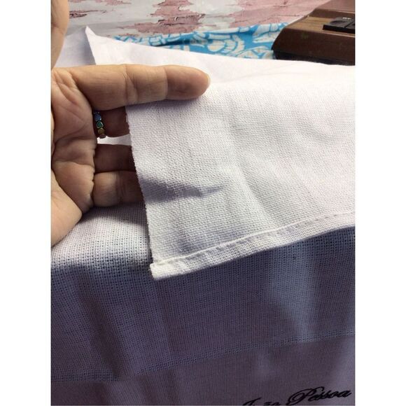 Vintage Linen Watermelon Table Cover White Red - Picture 10 of 11